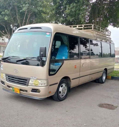 Toyota Coaster minibus available for group travel
